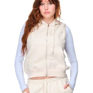 NWT! Joshua Perets Selma - Relaxed Zip-up Vest / Colour: Beige / Size: M